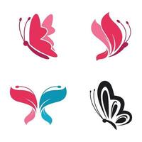 imágenes de logo de mariposa de belleza vector