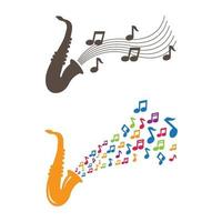 Ilustración de imágenes de logotipo de música de jazz vector