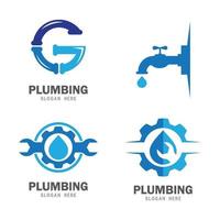 Plumbing logo images vector