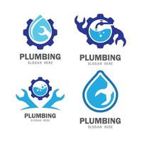 Plumbing logo images vector