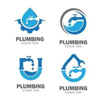 Plumbing logo images vector