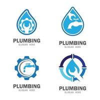 Plumbing logo images vector