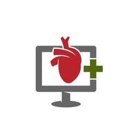 Ilustración de diseño de icono de vector de riesgo de ataque cardíaco