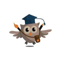 Owl bird template design Smart Education with Owl Symbol vector