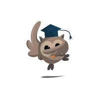 Owl bird template design Smart Education with Owl Symbol vector