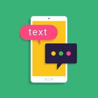 Flat design concept message and chat. Present by icon text message. Vector illustrate