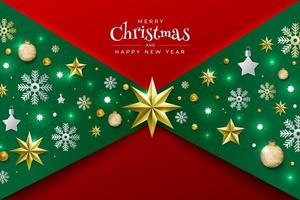 Xmas and happy new year vector