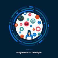 Programmer Development Skill vector