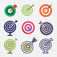 Icon set vector target