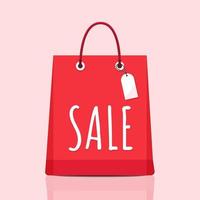 Shopping sale all item red bag background i Vector Image