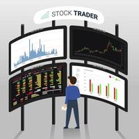 Stock trader exchange vector