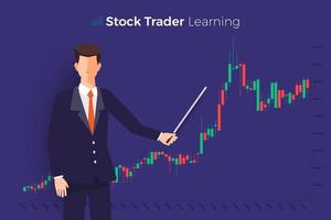 Stock trader exchange vector