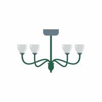 Furniture ceiling lamp in flat cartoon icons. Design elements of a modern interior decoration. Home light with lamp object isolated on white background. Aesthetic light concept. Vector illustration