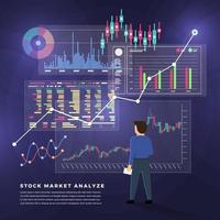 Stock trader exchange vector