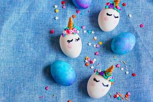 Easter eggs unicorns photo