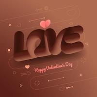 valentine concept heart and text vector