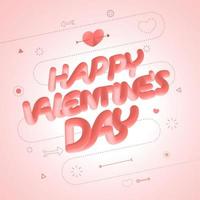 valentine concept heart and text vector