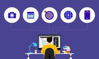 Web Designer and  Programmer vector