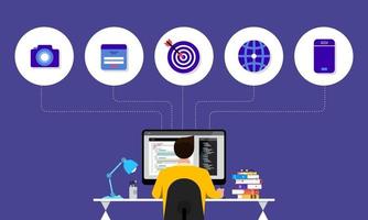 Web Designer and  Programmer vector