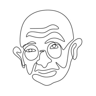 Learn How to Draw Mahatma Gandhi Politicians Step by Step  Drawing  Tutorials