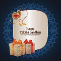 Creative illustration of happy raksha bandhan card and background vector