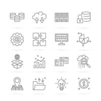 big data vector line icons