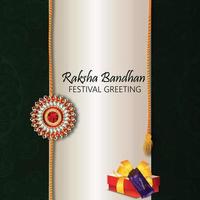 Creative illustration of happy raksha bandhan card and background vector