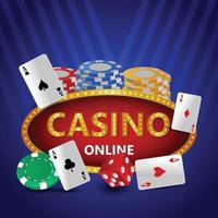 Realistic casino roulette with casino chips and wheel vector