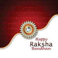 Rakhi card design for Happy Raksha Bandhan celebration vector