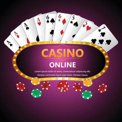 Casino brazilian gambling game with playing cards and dice