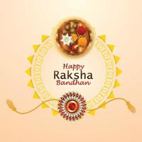 raksha bandhan realista con rakhi creativo vector