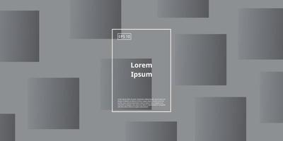 Trendy background with geometric square element in grey color vector