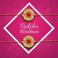 raksha bandhan realista con rakhi creativo vector