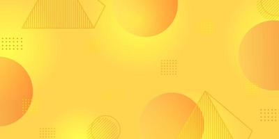 Gradient geometric shape background, yellow colors shape modern design. vector