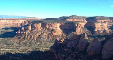 Canyon view of layered sandstone photo