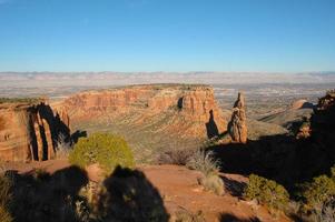 Canyon view of layered sandstone photo