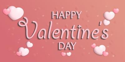 Happy valentine day greeting card background. vector