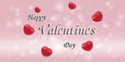 Happy valentine day greeting card background. vector