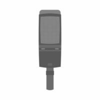 USB mic. Concept of podcasting, video blogging, webinar, broadcasting, online radio, media hosting. Perfect for home studio recording, field recording, and voiceover use vector