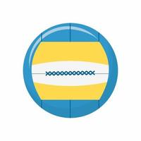 Volley ball minimalist icon illustration cartoon character flat isolated on white background. Game sports equipment. Vector sport ball design template for web, sport, tournament, active lifestyle
