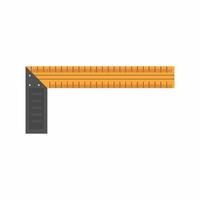 Carpenter ruler icon vector. Trendy flat carpenter ruler icon from measurement. Carpentry equipment outline drawing isolated on white background in cartoon style. Vector illustration