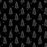 Seamless pattern with Christmas trees and  snow.  Can be used  for fabric, phone case and wrapping paper. vector