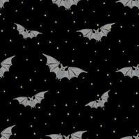 Seamless pattern with bats in the sky. Funny design for kids. vector