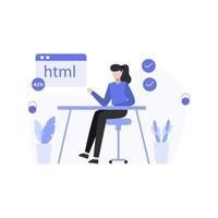 designers research, create and present websites and app vector illustration