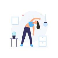 Athletes exercising every morning to maintain a healthy body vector illustration