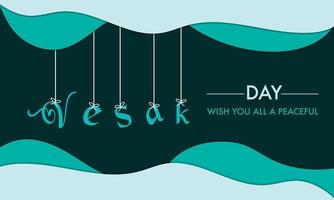Vesak Day With Hang Text Background