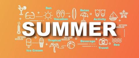 summer vector trendy banner