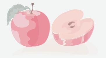 illustration of red apples, isolated on a white background. Watercolor style. vector