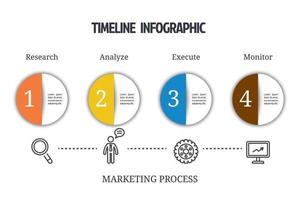 business minimal infographic template vector