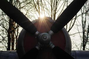 Sunlight on a propeller photo